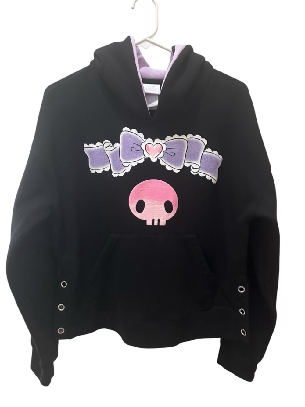 Sanrio Kuromi Baku dress-up sailor collar hoodie black size Medium